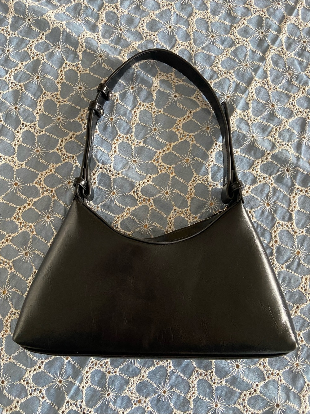 Classic Black faux Leather Shoulder Bag by Like Dreams